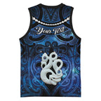 Personalized Maori Matariki Manaia Basketball Jersey Maori Kowhaiwhai Pattern Galaxy
