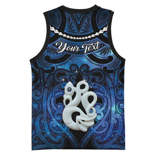 Personalized Maori Matariki Manaia Basketball Jersey Maori Kowhaiwhai Pattern Galaxy