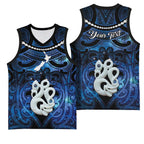 Personalized Maori Matariki Manaia Basketball Jersey Maori Kowhaiwhai Pattern Galaxy