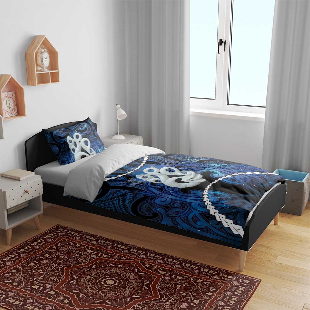 Maori Matariki Manaia Bedding Set Maori Kowhaiwhai Pattern Galaxy