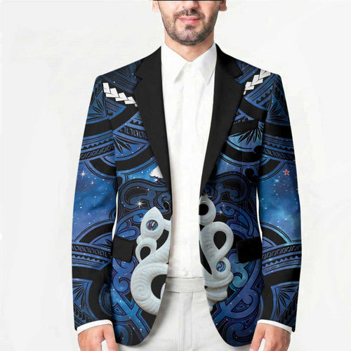 Personalized Maori Matariki Manaia Blazer Maori Kowhaiwhai Pattern Galaxy