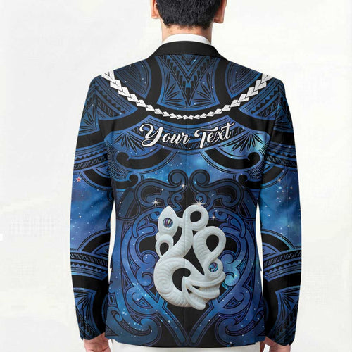 Personalized Maori Matariki Manaia Blazer Maori Kowhaiwhai Pattern Galaxy