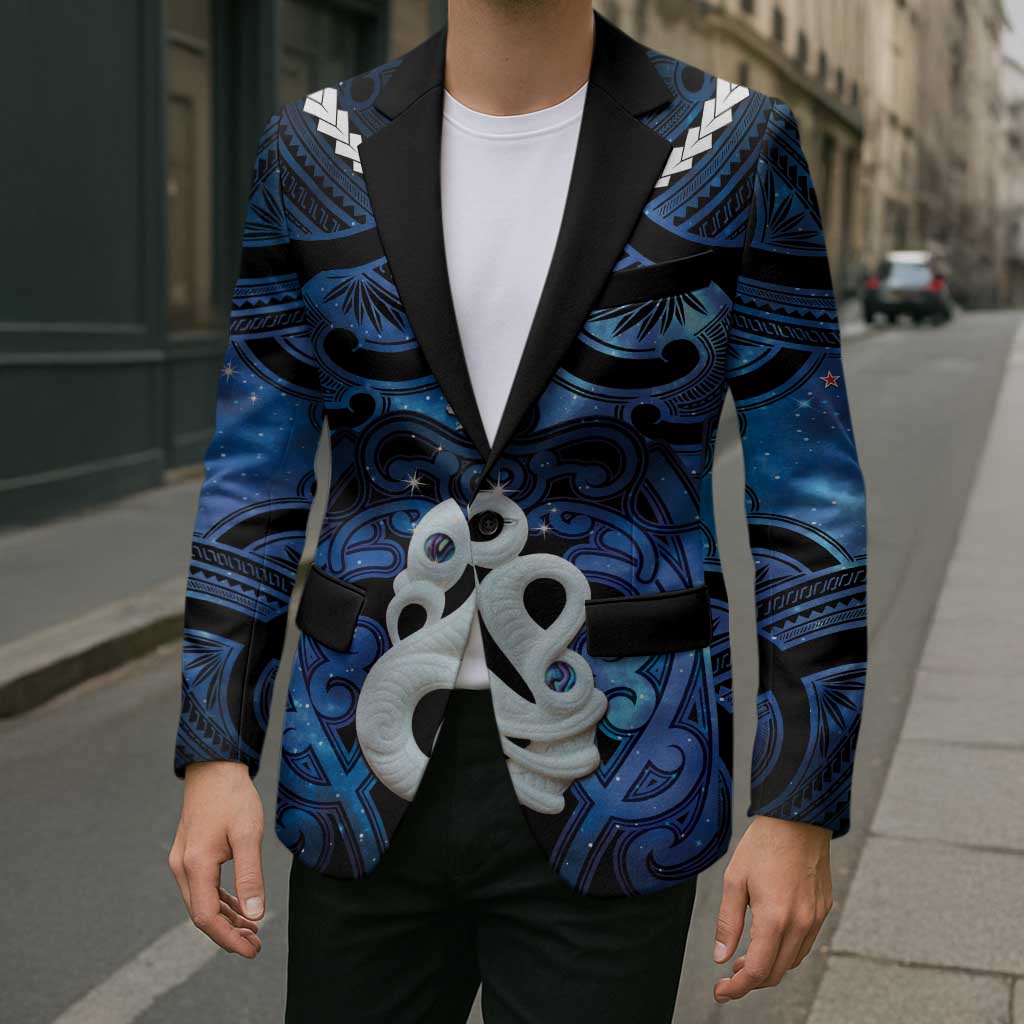 Personalized Maori Matariki Manaia Blazer Maori Kowhaiwhai Pattern Galaxy