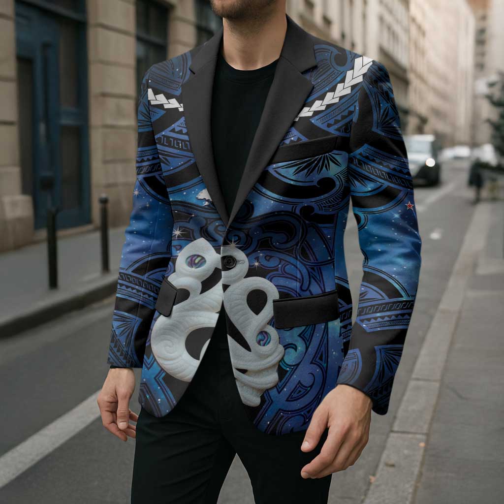 Personalized Maori Matariki Manaia Blazer Maori Kowhaiwhai Pattern Galaxy