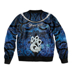 Personalized Maori Matariki Manaia Bomber Jacket Maori Kowhaiwhai Pattern Galaxy