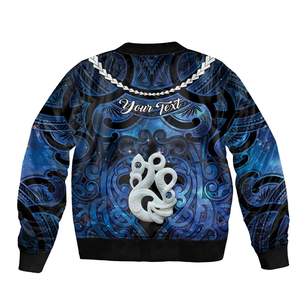 Personalized Maori Matariki Manaia Bomber Jacket Maori Kowhaiwhai Pattern Galaxy