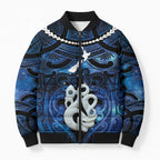 Personalized Maori Matariki Manaia Bomber Puffer Jacket Maori Kowhaiwhai Pattern Galaxy