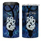 Personalized Maori Matariki Manaia 4 in 1 Can Cooler Tumbler Maori Kowhaiwhai Pattern Galaxy