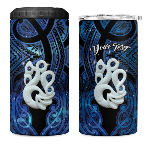 Personalized Maori Matariki Manaia 4 in 1 Can Cooler Tumbler Maori Kowhaiwhai Pattern Galaxy