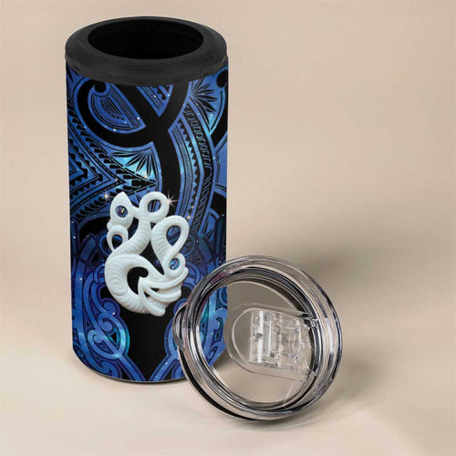 Personalized Maori Matariki Manaia 4 in 1 Can Cooler Tumbler Maori Kowhaiwhai Pattern Galaxy