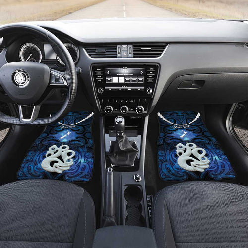 Personalized Maori Matariki Manaia Car Mats Maori Kowhaiwhai Pattern Galaxy