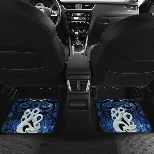 Personalized Maori Matariki Manaia Car Mats Maori Kowhaiwhai Pattern Galaxy