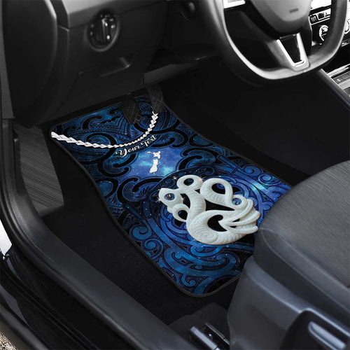 Personalized Maori Matariki Manaia Car Mats Maori Kowhaiwhai Pattern Galaxy