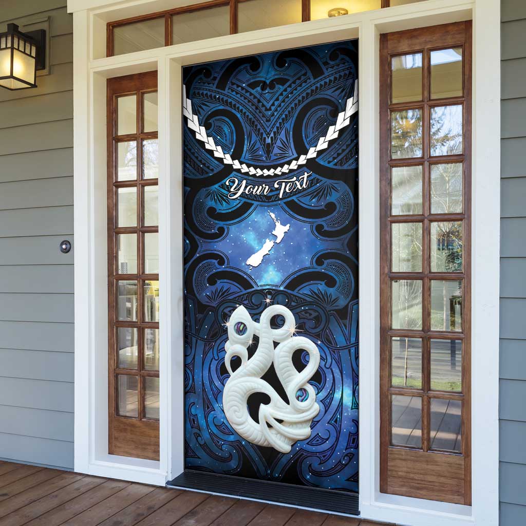 Personalized Maori Matariki Manaia Door Cover Maori Kowhaiwhai Pattern Galaxy