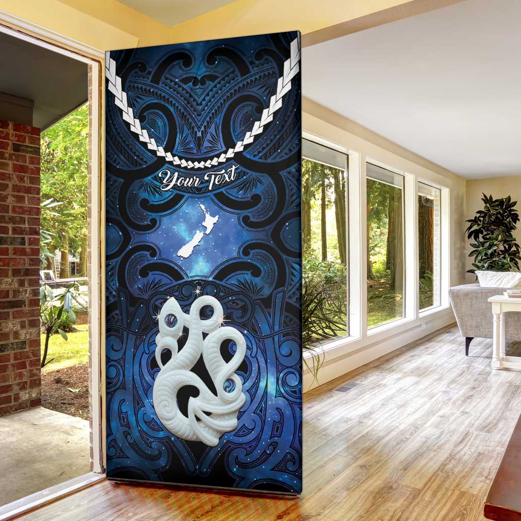 Personalized Maori Matariki Manaia Door Cover Maori Kowhaiwhai Pattern Galaxy