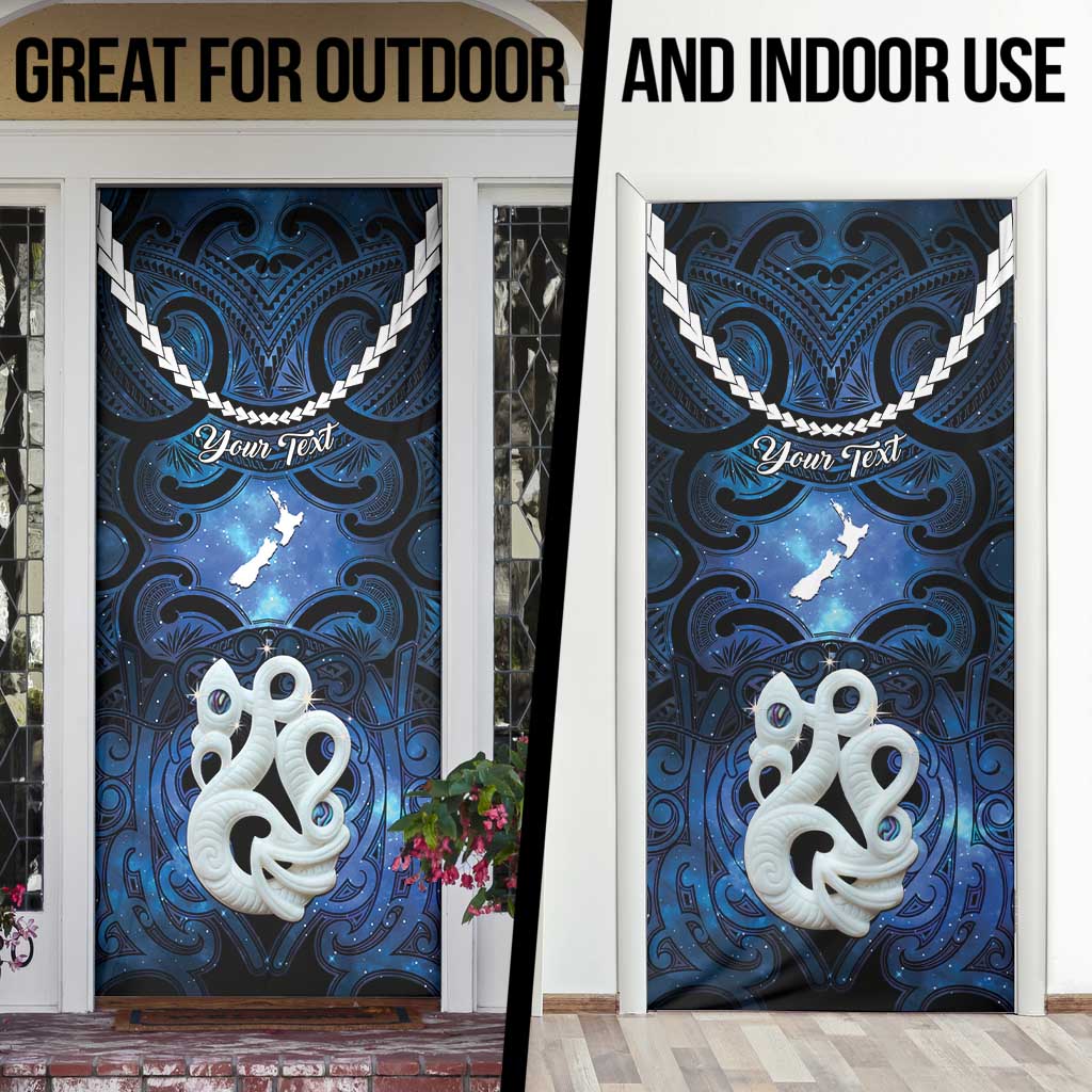 Personalized Maori Matariki Manaia Door Cover Maori Kowhaiwhai Pattern Galaxy