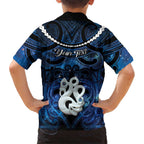Personalized Maori Matariki Manaia Family Matching Long Sleeve Bodycon Dress and Hawaiian Shirt Maori Kowhaiwhai Pattern Galaxy