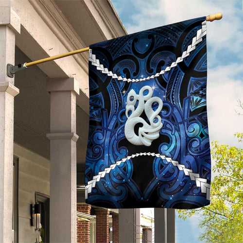 Maori Matariki Manaia Garden Flag Maori Kowhaiwhai Pattern Galaxy
