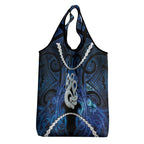 Maori Matariki Manaia Grocery Bag Maori Kowhaiwhai Pattern Galaxy