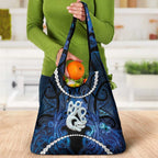 Maori Matariki Manaia Grocery Bag Maori Kowhaiwhai Pattern Galaxy