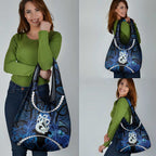 Maori Matariki Manaia Grocery Bag Maori Kowhaiwhai Pattern Galaxy