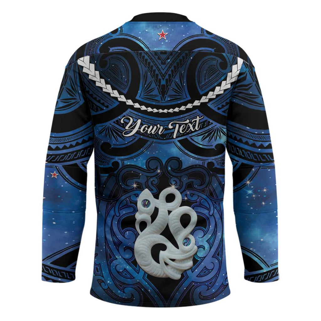 Personalized Maori Matariki Manaia Hockey Jersey Maori Kowhaiwhai Pattern Galaxy