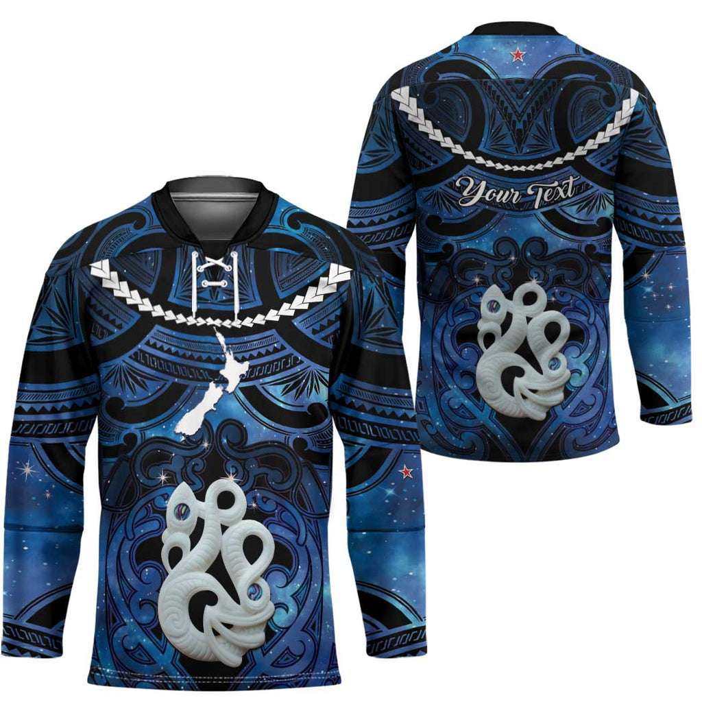 Personalized Maori Matariki Manaia Hockey Jersey Maori Kowhaiwhai Pattern Galaxy