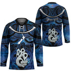 Personalized Maori Matariki Manaia Hockey Jersey Maori Kowhaiwhai Pattern Galaxy