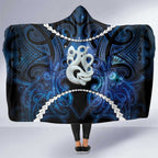 Maori Matariki Manaia Hooded Blanket Maori Kowhaiwhai Pattern Galaxy