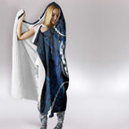 Maori Matariki Manaia Hooded Blanket Maori Kowhaiwhai Pattern Galaxy