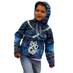 Personalized Maori Matariki Manaia Kid Hoodie Maori Kowhaiwhai Pattern Galaxy