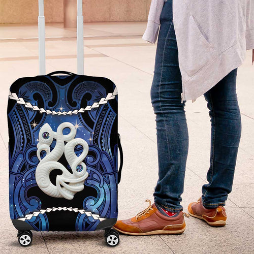 Maori Matariki Manaia Luggage Cover Maori Kowhaiwhai Pattern Galaxy