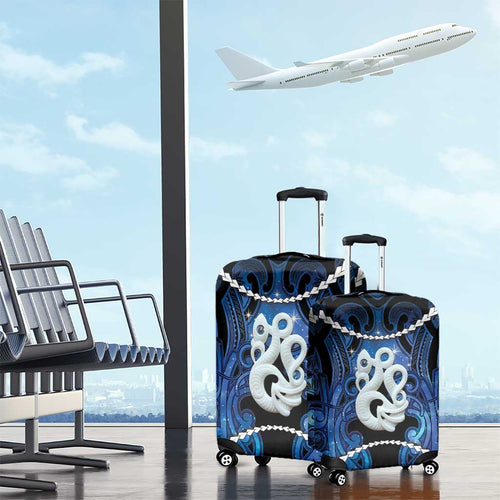 Maori Matariki Manaia Luggage Cover Maori Kowhaiwhai Pattern Galaxy