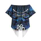 Personalized Maori Matariki Manaia Off Shoulder Wrap Waist Top Maori Kowhaiwhai Pattern Galaxy
