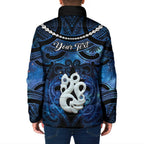 Personalized Maori Matariki Manaia Padded Jacket Maori Kowhaiwhai Pattern Galaxy