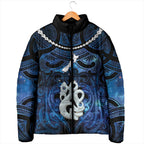 Personalized Maori Matariki Manaia Padded Jacket Maori Kowhaiwhai Pattern Galaxy