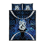 Maori Matariki Manaia Quilt Bed Set Maori Kowhaiwhai Pattern Galaxy