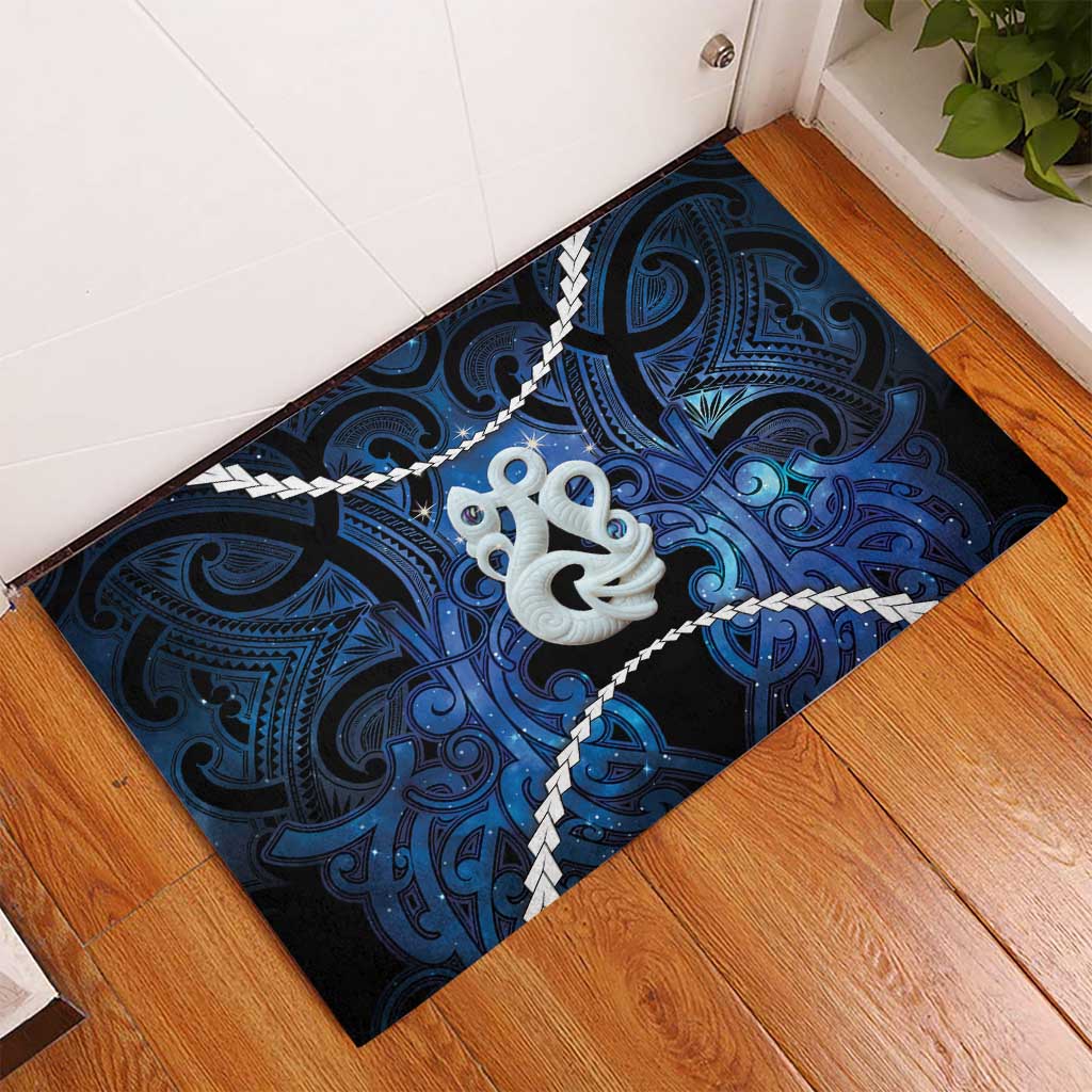 Maori Matariki Manaia Rubber Doormat Maori Kowhaiwhai Pattern Galaxy