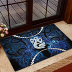 Maori Matariki Manaia Rubber Doormat Maori Kowhaiwhai Pattern Galaxy