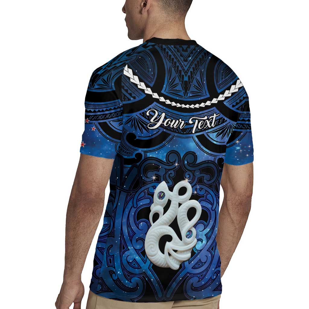 Personalized Maori Matariki Manaia Rugby Jersey Maori Kowhaiwhai Pattern Galaxy