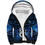 Personalized Maori Matariki Manaia Sherpa Hoodie Maori Kowhaiwhai Pattern Galaxy