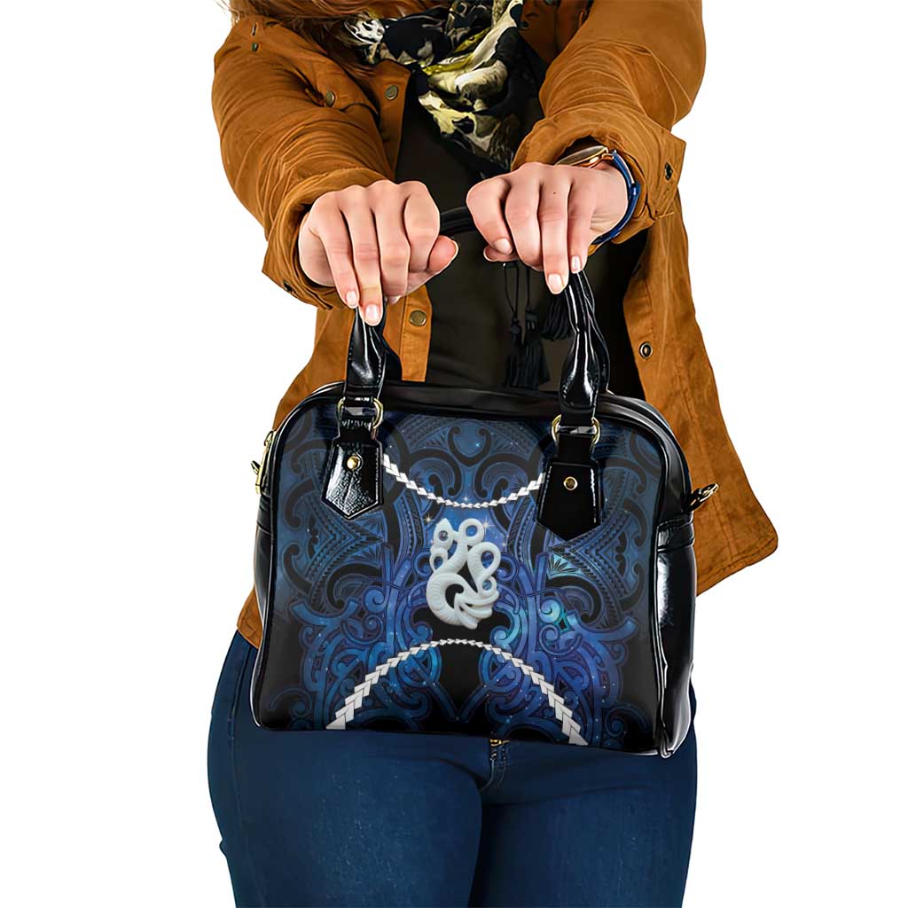 Maori Matariki Manaia Shoulder Handbag Maori Kowhaiwhai Pattern Galaxy