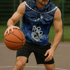 Personalized Maori Matariki Manaia Sleeveless Hoodie Maori Kowhaiwhai Pattern Galaxy