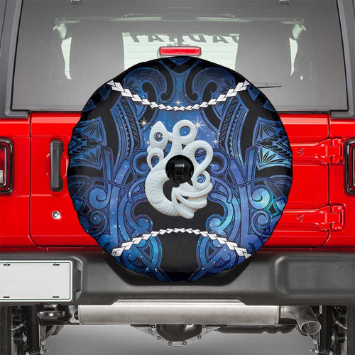 Maori Matariki Manaia Spare Tire Cover Maori Kowhaiwhai Pattern Galaxy