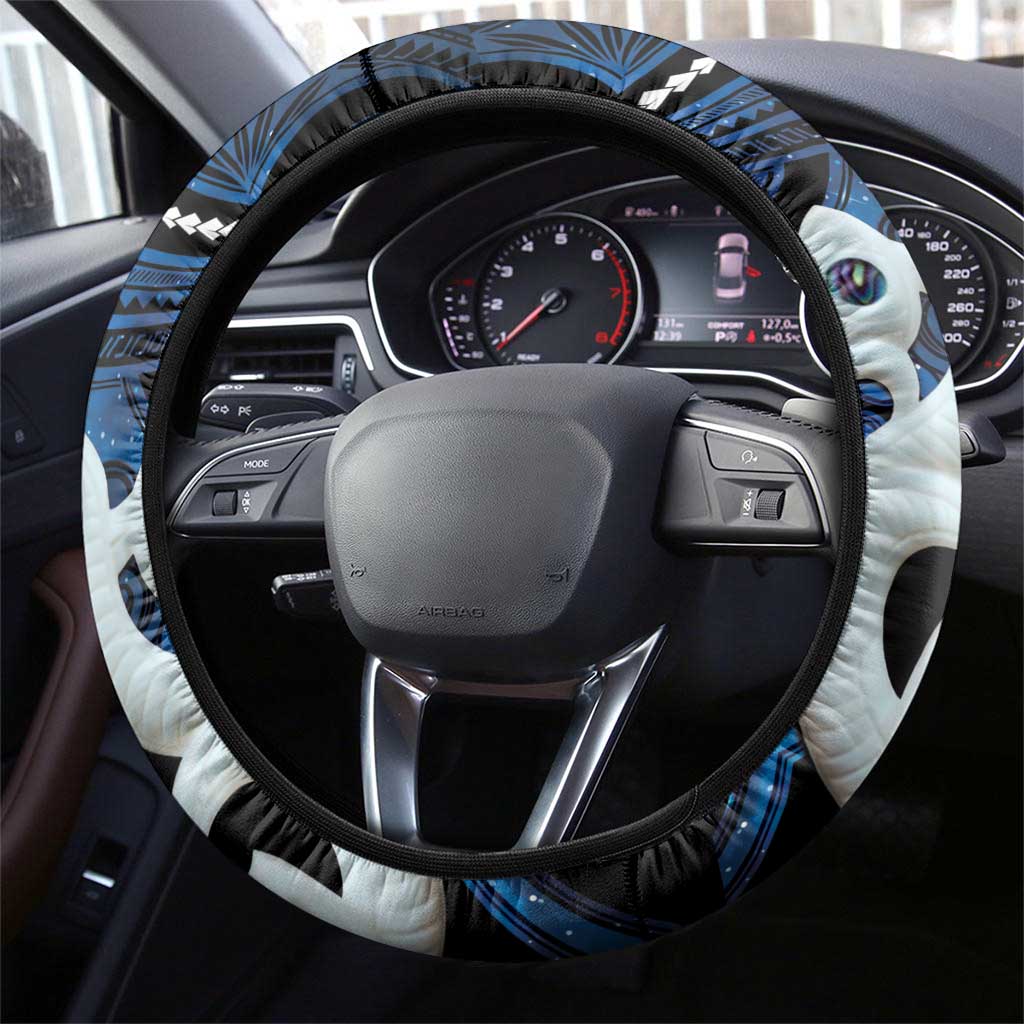 Maori Matariki Manaia Steering Wheel Cover Maori Kowhaiwhai Pattern Galaxy