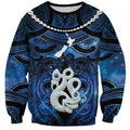 Personalized Maori Matariki Manaia Sweatshirt Maori Kowhaiwhai Pattern Galaxy