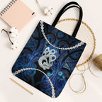 Maori Matariki Manaia Tote Bag Maori Kowhaiwhai Pattern Galaxy