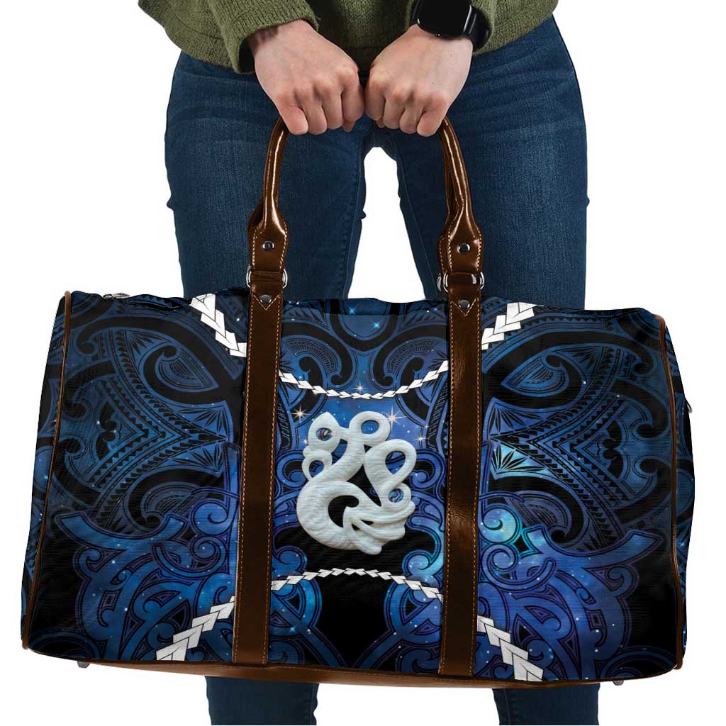 Maori Matariki Manaia Travel Bag Maori Kowhaiwhai Pattern Galaxy