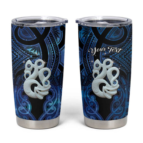 Personalized Maori Matariki Manaia Tumbler Cup Maori Kowhaiwhai Pattern Galaxy