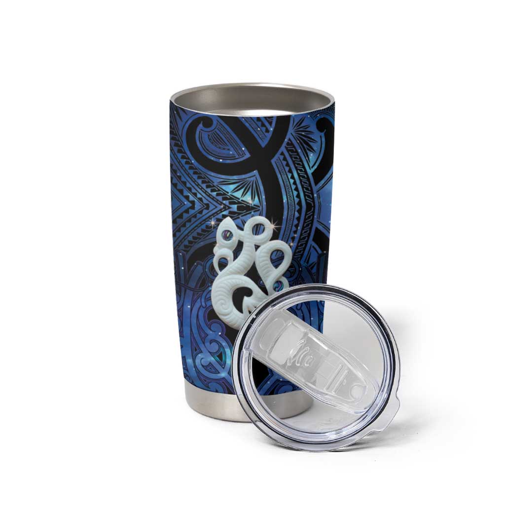 Personalized Maori Matariki Manaia Tumbler Cup Maori Kowhaiwhai Pattern Galaxy